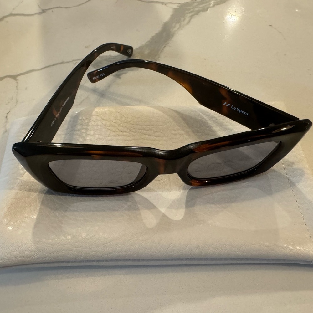 Le Specs Brown Geometric Glasses Accessories